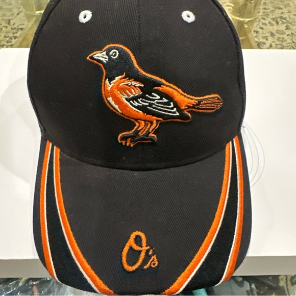 twins enterprise Other - Baltimore Orioles Black & Orange Bird Logo Baseball Cap NWT